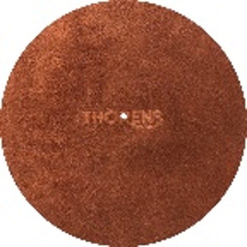 Thorens Leather turntable mat with logo in Brown