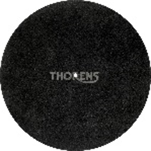Thorens Leather turntable mat with logo in Black 